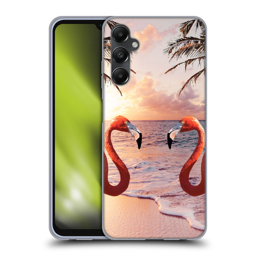 Random Galaxy Mixed Designs Flamingos & Palm Trees Soft Gel Case for Samsung Galaxy A05s