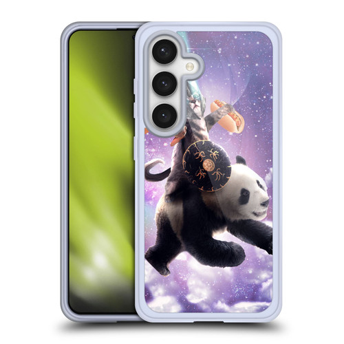 Random Galaxy Mixed Designs Warrior Cat Riding Panda Soft Gel Case for Samsung Galaxy S24 5G