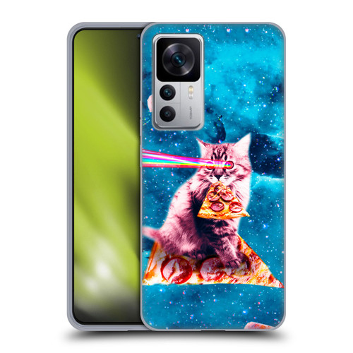 Random Galaxy Space Cat Lazer Eye & Pizza Soft Gel Case for Xiaomi 12T 5G / 12T Pro 5G / Redmi K50 Ultra 5G