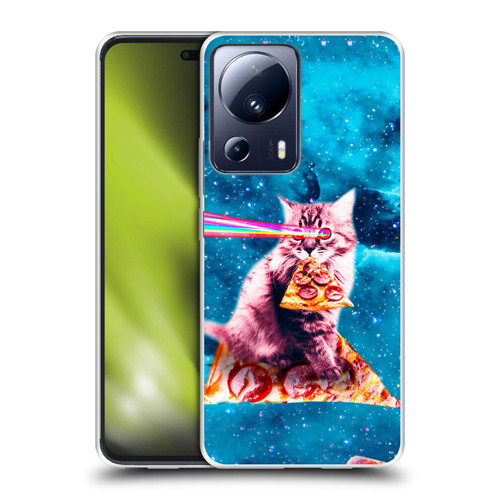 Random Galaxy Space Cat Lazer Eye & Pizza Soft Gel Case for Xiaomi 13 Lite 5G