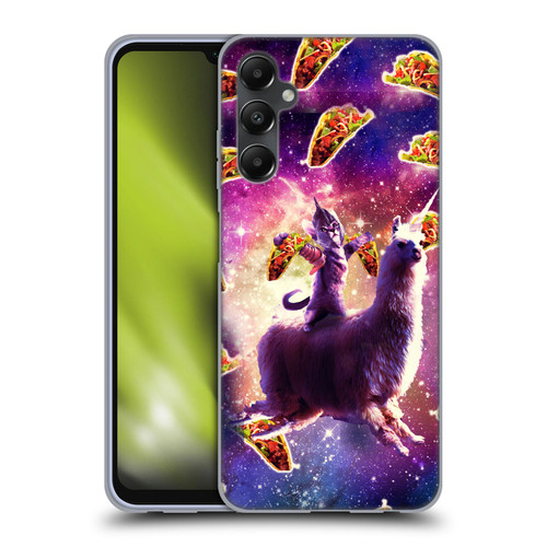 Random Galaxy Space Llama Warrior Cat & Tacos Soft Gel Case for Samsung Galaxy A05s