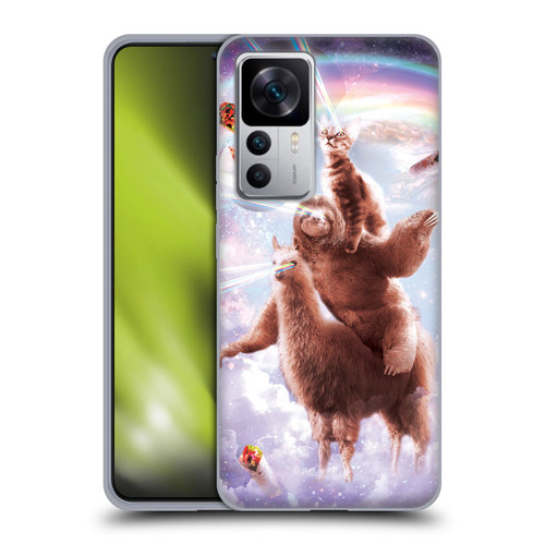 Random Galaxy Space Llama Sloth & Cat Lazer Eyes Soft Gel Case for Xiaomi 12T 5G / 12T Pro 5G / Redmi K50 Ultra 5G