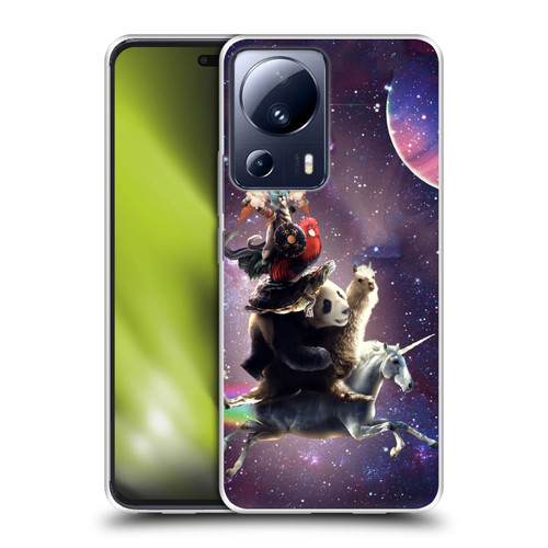 Random Galaxy Space Llama Unicorn Space Ride Soft Gel Case for Xiaomi 13 Lite 5G