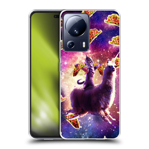 Random Galaxy Space Llama Warrior Cat & Tacos Soft Gel Case for Xiaomi 13 Lite 5G