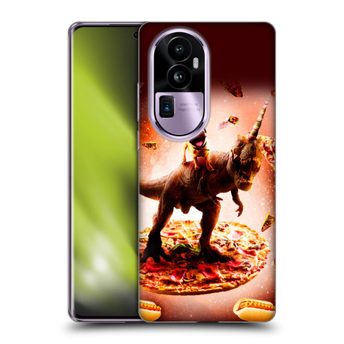Random Galaxy Space Pizza Ride Pug & Dinosaur Unicorn Soft Gel Case for OPPO Reno10 Pro+