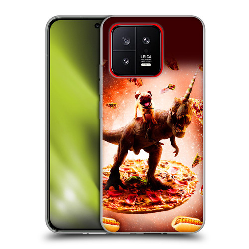 Random Galaxy Space Pizza Ride Pug & Dinosaur Unicorn Soft Gel Case for Xiaomi 13 5G