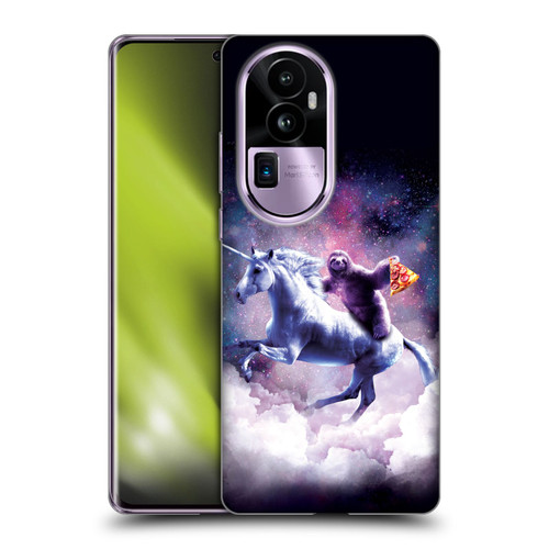 Random Galaxy Space Unicorn Ride Pizza Sloth Soft Gel Case for OPPO Reno10 Pro+