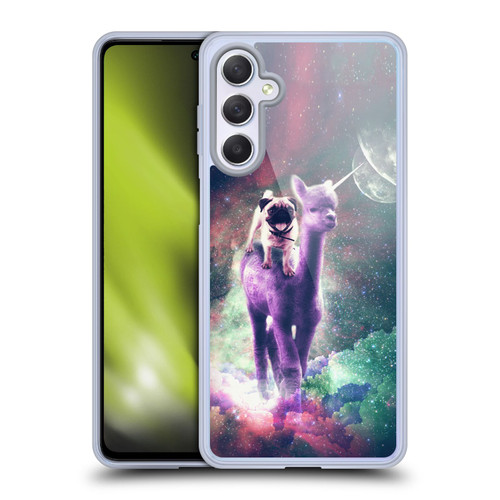 Random Galaxy Space Unicorn Ride Pug Riding Llama Soft Gel Case for Samsung Galaxy M54 5G