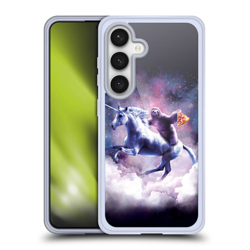 Random Galaxy Space Unicorn Ride Pizza Sloth Soft Gel Case for Samsung Galaxy S24 5G