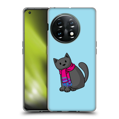 Beth Wilson Doodlecats Cold In A Scarf Soft Gel Case for OnePlus 11 5G