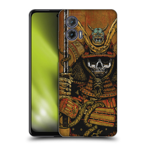 David Lozeau Colourful Grunge Samurai Soft Gel Case for Motorola Moto G73 5G