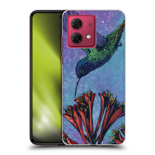 David Lozeau Colourful Grunge The Hummingbird Soft Gel Case for Motorola Moto G84 5G