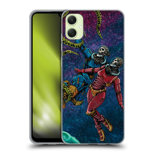 David Lozeau Colourful Grunge Astronaut Space Couple Love Soft Gel Case for Samsung Galaxy A05