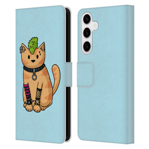 Beth Wilson Doodlecats Punk 2 Leather Book Wallet Case Cover For Samsung Galaxy S24+ 5G
