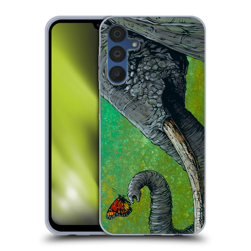 David Lozeau Colourful Grunge The Elephant Soft Gel Case for Samsung Galaxy A15