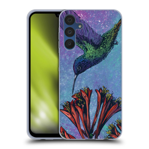 David Lozeau Colourful Grunge The Hummingbird Soft Gel Case for Samsung Galaxy A15