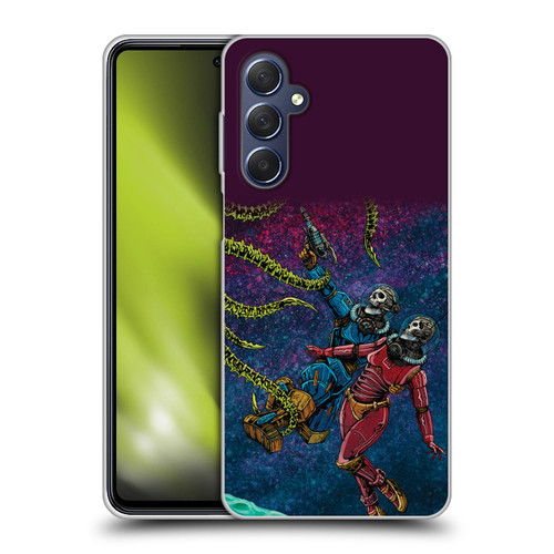 David Lozeau Colourful Grunge Astronaut Space Couple Love Soft Gel Case for Samsung Galaxy M54 5G
