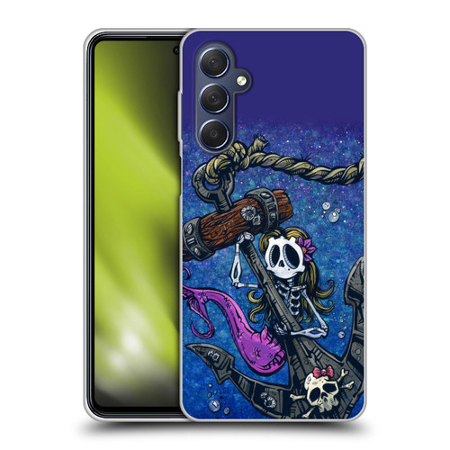 David Lozeau Colourful Grunge Mermaid Anchor Soft Gel Case for Samsung Galaxy M54 5G