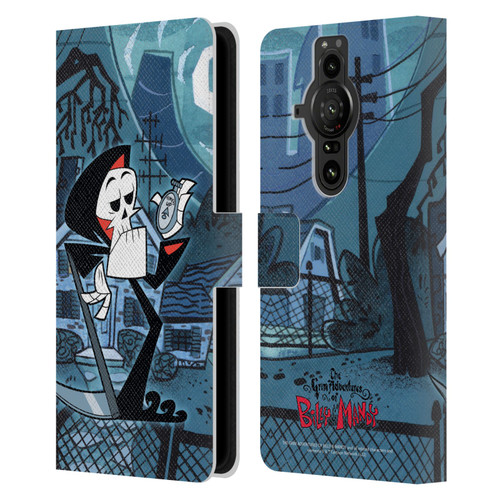 The Grim Adventures of Billy & Mandy Graphics Grim Leather Book Wallet Case Cover For Sony Xperia Pro-I