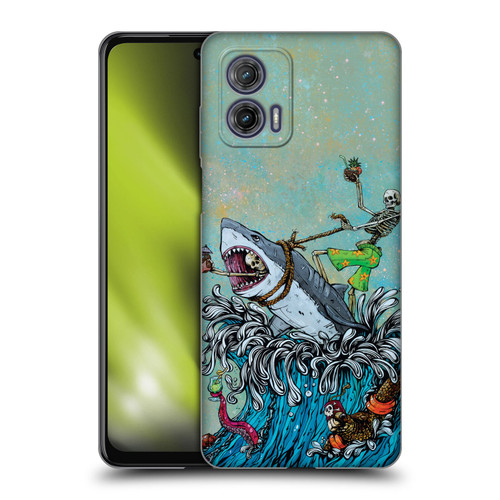 David Lozeau Colourful Art Surfing Soft Gel Case for Motorola Moto G73 5G
