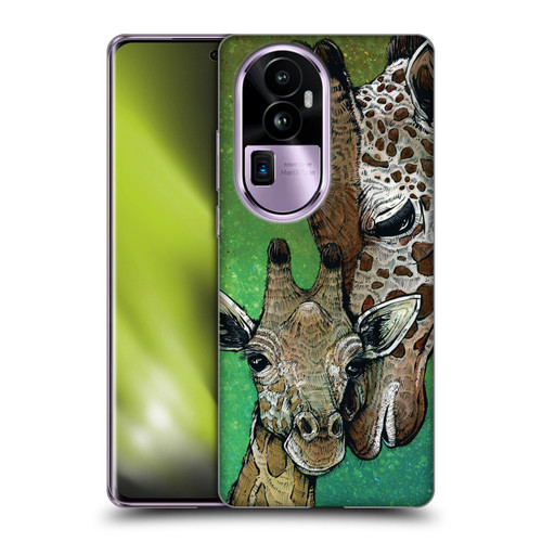 David Lozeau Colourful Art Giraffe Soft Gel Case for OPPO Reno10 Pro+