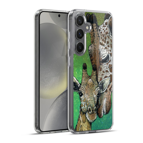 David Lozeau Colourful Art Giraffe Soft Gel Case for Samsung Galaxy S24+ 5G & MagSafe