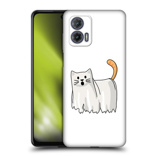 Beth Wilson Doodle Cats 2 Halloween Ghost Soft Gel Case for Motorola Moto G73 5G