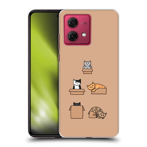 Beth Wilson Doodle Cats 2 Boxes Soft Gel Case for Motorola Moto G84 5G