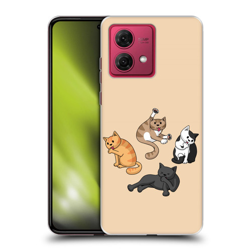 Beth Wilson Doodle Cats 2 Washing Time Soft Gel Case for Motorola Moto G84 5G