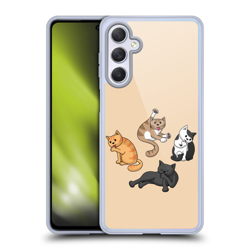 Beth Wilson Doodle Cats 2 Washing Time Soft Gel Case for Samsung Galaxy M54 5G