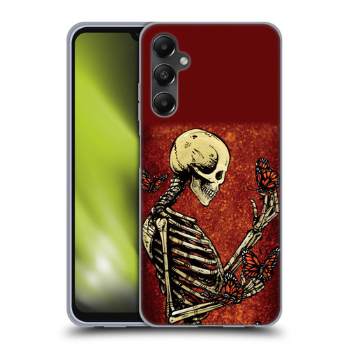 David Lozeau Skeleton Grunge Butterflies Soft Gel Case for Samsung Galaxy A05s