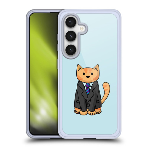Beth Wilson Doodle Cats 2 Business Suit Soft Gel Case for Samsung Galaxy S24 5G