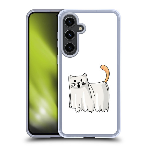 Beth Wilson Doodle Cats 2 Halloween Ghost Soft Gel Case for Samsung Galaxy S24+ 5G