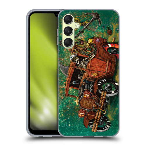 David Lozeau Skeleton Grunge Tiki Towing Soft Gel Case for Samsung Galaxy A24 4G / Galaxy M34 5G