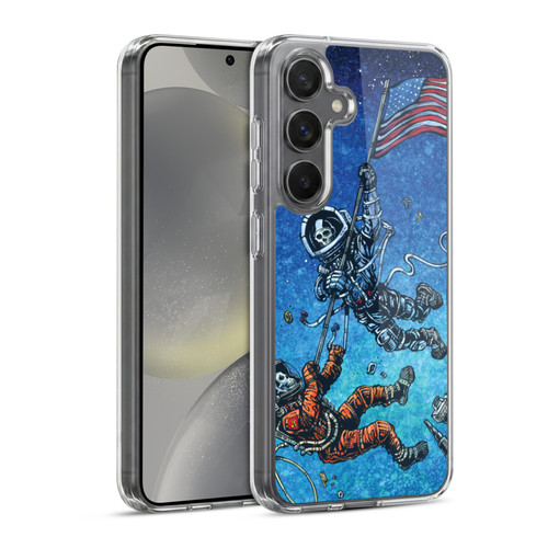 David Lozeau Skeleton Grunge Astronaut Battle Soft Gel Case for Samsung Galaxy S24 5G & MagSafe