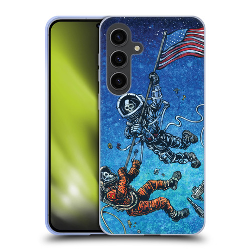 David Lozeau Skeleton Grunge Astronaut Battle Soft Gel Case for Samsung Galaxy S24+ 5G