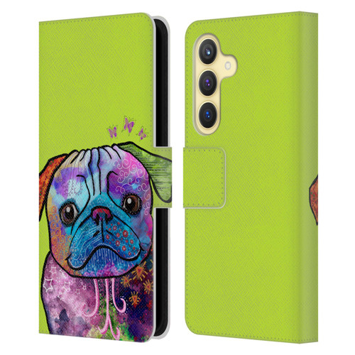 Duirwaigh Animals Pug Dog Leather Book Wallet Case Cover For Samsung Galaxy S24 5G