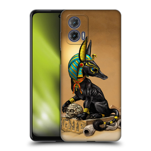 Stanley Morrison Art Egyptian Black Jackal Anubis Soft Gel Case for Motorola Moto G73 5G