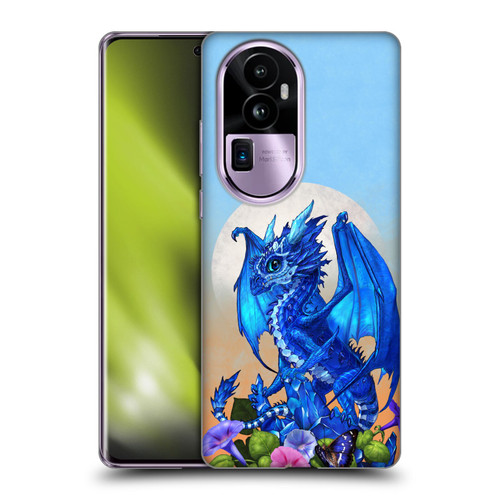 Stanley Morrison Art Blue Sapphire Dragon & Flowers Soft Gel Case for OPPO Reno10 Pro+