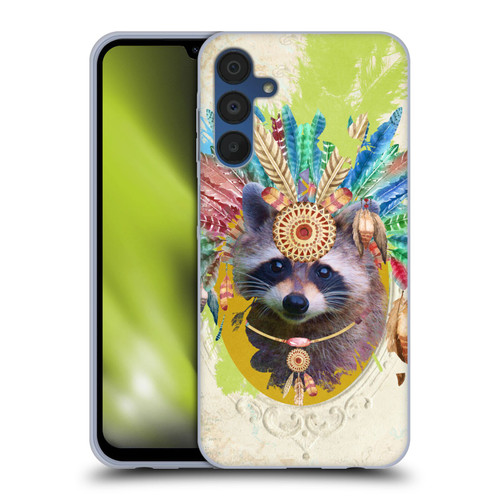 Duirwaigh Boho Animals Raccoon Soft Gel Case for Samsung Galaxy A15