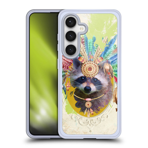 Duirwaigh Boho Animals Raccoon Soft Gel Case for Samsung Galaxy S24 5G