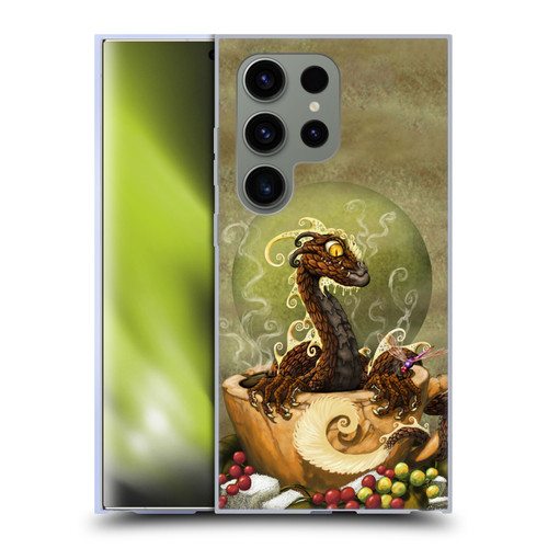 Stanley Morrison Art Brown Coffee Dragon Dragonfly Soft Gel Case for Samsung Galaxy S24 Ultra 5G
