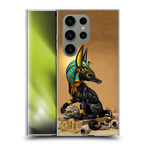 Stanley Morrison Art Egyptian Black Jackal Anubis Soft Gel Case for Samsung Galaxy S24 Ultra 5G