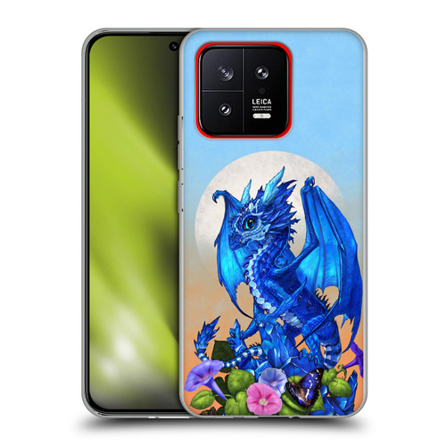 Stanley Morrison Art Blue Sapphire Dragon & Flowers Soft Gel Case for Xiaomi 13 5G