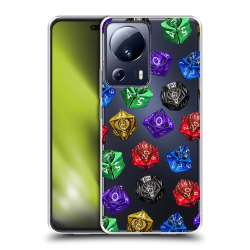 Stanley Morrison Art Six Dragons Gaming Dice Set Soft Gel Case for Xiaomi 13 Lite 5G