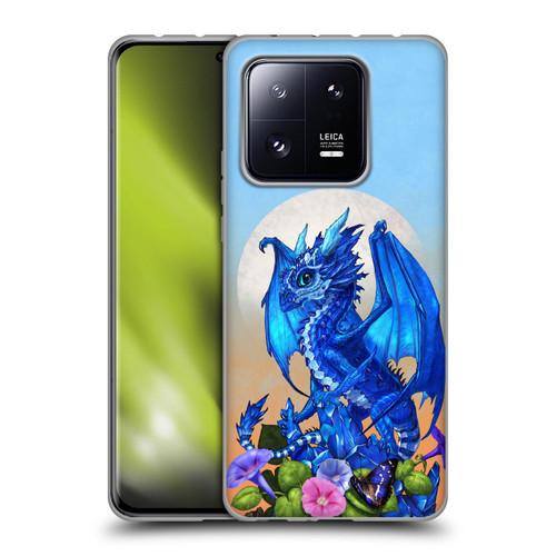 Stanley Morrison Art Blue Sapphire Dragon & Flowers Soft Gel Case for Xiaomi 13 Pro 5G
