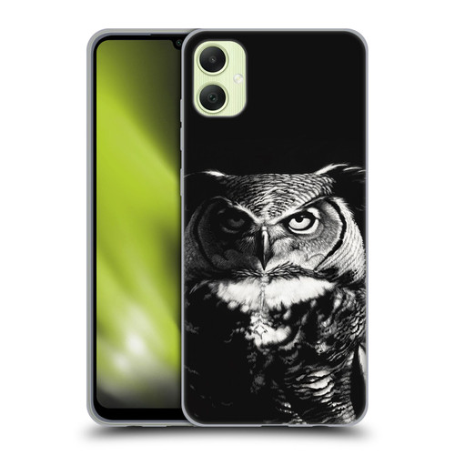 Stanley Morrison Black And White Great Horned Owl Soft Gel Case for Samsung Galaxy A05