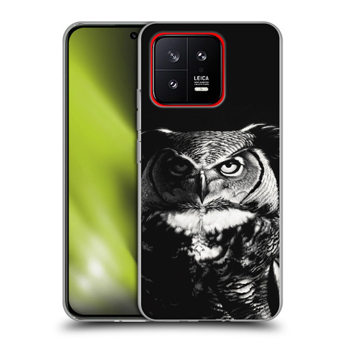 Stanley Morrison Black And White Great Horned Owl Soft Gel Case for Xiaomi 13 5G