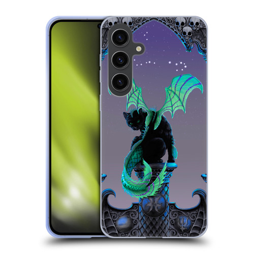 Stanley Morrison Dragons 2 Gothic Winged Cat Soft Gel Case for Samsung Galaxy S24+ 5G