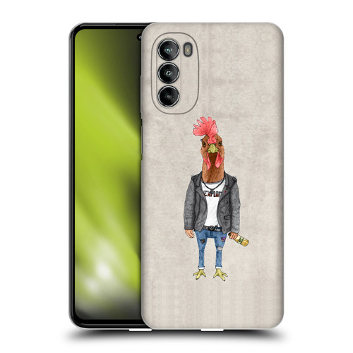 Barruf Animals Punk Rooster Soft Gel Case for Motorola Moto G82 5G